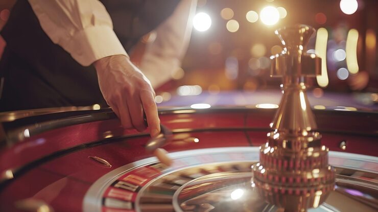 Live dealer table with professional setup and multiple camera angles